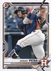 2021 Bowman Prospects Jeremy Pena #BP-11 card
