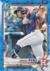 2021 Bowman Sapphire Edition Base Set Jeremy Pena #BCP-11 card