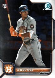 2022 Bowman Chrome Base Set Jeremy Pena #35 card