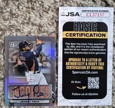 2022 Bowman Platinum Renowned Rookies Autographs Jeremy Pena #RR-18 card