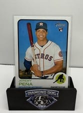 2022 Topps Heritage Jeremy Pena Chrome Blue Sparkle #629 card