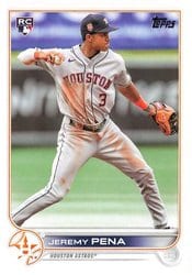 2022 Topps Update Base Set Jeremy Pena #US253 card