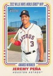 2023 Topps Heritage Award Winners Jeremy Peña #AW-9 card