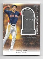 2023 Topps Update Commemorative Postseason Trophy Medallions Jeremy Peña #PTM-JP card
