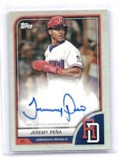 2023 Topps World Baseball Classic Autographs Jeremy Peña #AV-JPE card