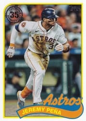 2024 Topps Update 1989 Topps Baseball 35th Anniversary Jeremy Peña #89US-17 card
