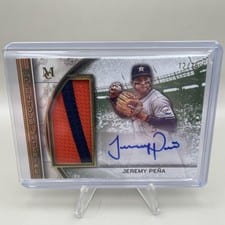 2025 Topps Museum Collection Momentous Material Jumbo Patch Autographs Jeremy Peña #MMJPA-JP card