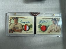 2023 Topps Allen & Ginter Dual Autograph Relic Book Jeremy Peña / Kyle Tucker #DARBC-PT card