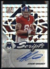 Jeremy Shockey 2022 Panini Mosaic Scripts card