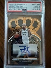 2022-23 Panini Crown Royale Rookie Crown Autographs Jeremy Sochan #RCA-JMS card