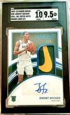 2022 Panini Immaculate Collection Collegiate Rookie Patch Autographs Jeremy Sochan #38 card