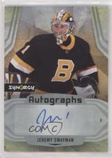 2021-22 Upper Deck Synergy Rookie Autographs Jeremy Swayman #AR-JS card