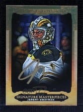 2021-22 Upper Deck Ultimate Collection Signature Masterpieces Jeremy Swayman #USM-JS card