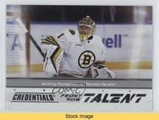 2024-25 Upper Deck Credentials Front Row Talent Jeremy Swayman #FRT-JS card