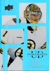 2024-25 Upper Deck UD Portraits Jeremy Swayman #P-26 card