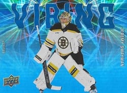 2025-26 Upper Deck Vibing Jeremy Swayman #VB-6 card
