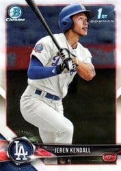 2018 Bowman Chrome Prospects Jeren Kendall #BCP23 card