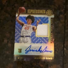 2021-22 Panini Illusions First Impressions Jersey Autographs Jericho Sims #FIJ-JSM card