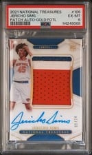 2021 Panini National Treasures Jericho Sims #106 card