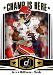 2023 Donruss Champ is Here Jerick McKinnon #CIH-5 card