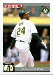 2004 Topps Total Base Set Jermaine Dye #285 card
