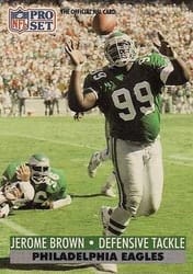 1991 Pro Set Base Set Jerome Brown #614 card