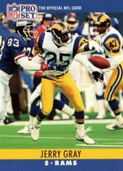 1990 Pro Set Base Set Jerry Gray #166 card