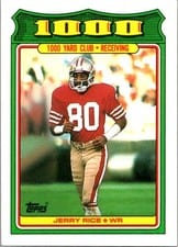 1988 Topps 1000 Yard Club Jerry Rice #4 card