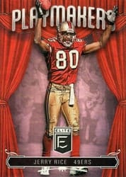 2019 Donruss Elite Playmakers Jerry Rice #PM-20 card