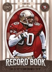 2019 Panini Legacy Record Book Jerry Rice #RB-JR card