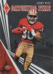 2019 Panini Phoenix Catching Fire Jerry Rice #28 card