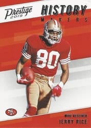 2019 Panini Prestige History Makers Jerry Rice #HM-JR card