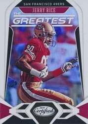 2020 Panini Certified The Greatest Jerry Rice #G-JR card