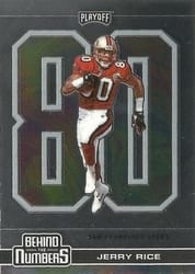 2020 Panini Playoff Behind the Numbers Jerry Rice #BTN-14 card