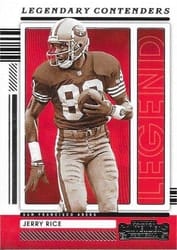 2021 Panini Contenders Legendary Contenders Jerry Rice #LGD-JRI card