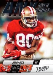 2022 Panini Prestige Any Given Sunday Jerry Rice #2 card