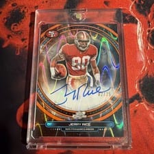 2025 Topps Cosmic Chrome Equinox Autographs Jerry Rice #EQA-JR card
