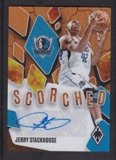 2023-24 Panini Phoenix Scorched Signatures Jerry Stackhouse #SCS-JSH card