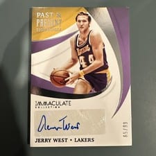 2020-21 Panini Immaculate Collection Past and Present Signatures Jerry West #PPS-JWS card