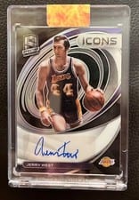 2021-22 Panini Spectra Icons Autographs Jerry West #IA-JRW card