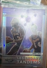 2021-22 Panini Contenders Optic Legendary Tandems Jerry West / Wilt Chamberlain #5 card
