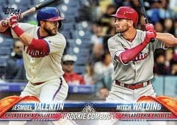 2018 Topps Update Base Set Jesmuel Valentin / Mitch Walding #US106 card