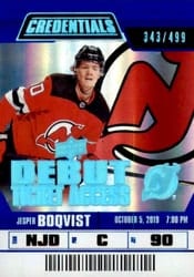 2019-20 Upper Deck Credentials Base Set Jesper Boqvist #130 card