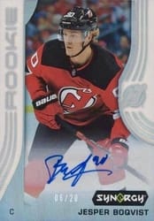 2019-20 Upper Deck Synergy Base Set Jesper Boqvist #88 card