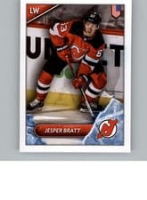 2021 Topps NHL Sticker Jesper Bratt Chrome #342 card