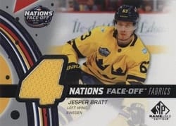 2025-26 SP Game Used 2025 4 Nations Face-Off Fabrics Jesper Bratt #4N-JB card