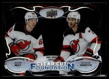 2022-23 Upper Deck Clear Cut Foundations Jesper Bratt/Dougie Hamilton #CCF-HB card