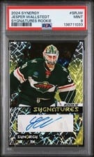 2024-25 Upper Deck Synergy Rookie Sygnatures Jesper Wallstedt #SR-JW card