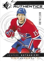 2018-19 SP Base Set Jesperi Kotkaniemi #130 card