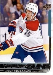 2018-19 Upper Deck Base Set Jesperi Kotkaniemi #249 card